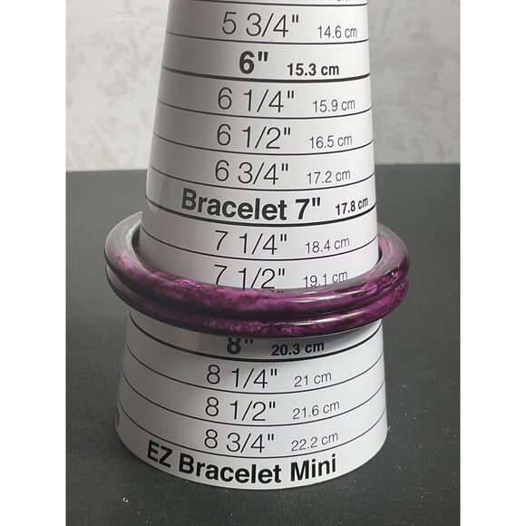 Purple Marble-Like Bangle Bracelet Womens - Picture 4 of 4